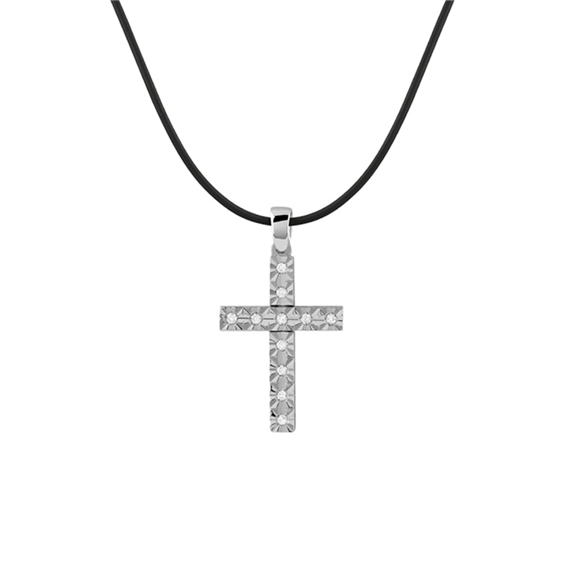 Collana Bliss Uomo new stella in Oro bianco Diamante 0.05 Ct 20115686 - 20115686